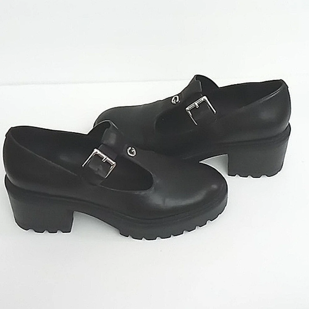 G by Guess Shoes Women's Size 10 Mary Jane Chunky Heel Buckle Strap Black Y2K - Picture 1 of 10